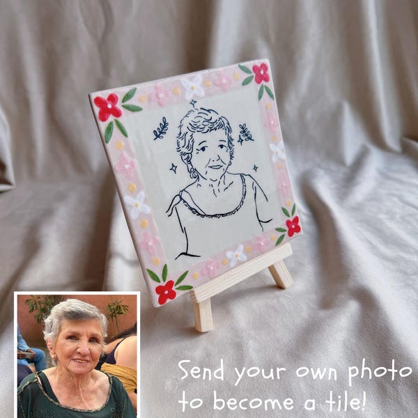 Custom Ceramic Photo Tile – Handmade Personalized Keepsake Memory Art
