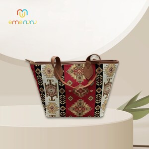 Türkische Stickerei-Einkaufstasche, Vintage türkische Tote, handgemachte türkische Frauentasche, Leder-Umhängetasche, türkische Luxustasche, Geschenk für Freundin