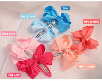 Satin Ribbon Bow Hair Clip: Gentle Baby & Toddler Alligator Clip
