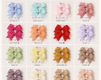 Lot de 8 barrettes à cheveux faites main pour bébé | Clips de 3 cm