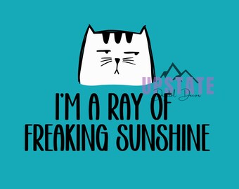 Funny Cat SVG: Ray of Sunshine Design (Digital Download)
