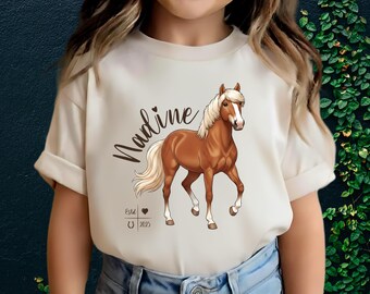 Personalized Horse Birthday Shirt: Girls Toddler Tee