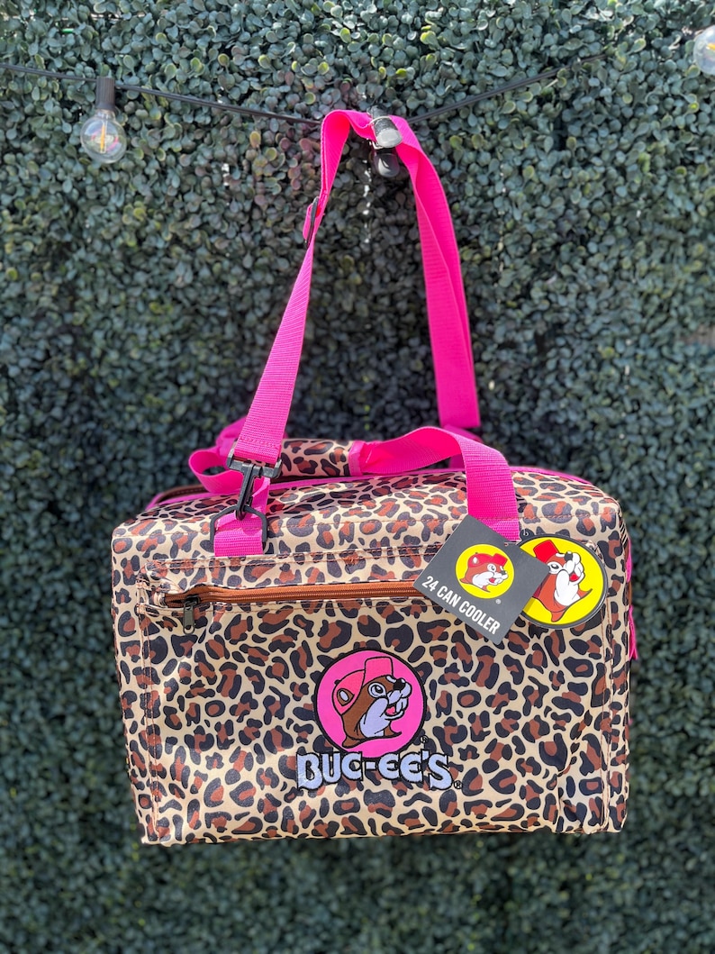 Buc-ee’s PINK LEOPARD COOLER, *Out of Stock since March - Won’t last long!!*, Leopard Print Collection, Limited, 24 Can Cooler, Gift for Her