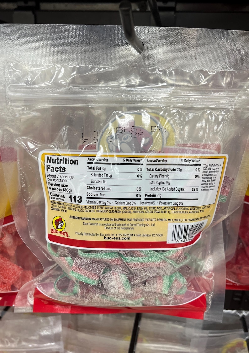 Buc-ee’s Sour Candy – Cherry, Watermelon, Strawberry, Cinnamon Juju ...