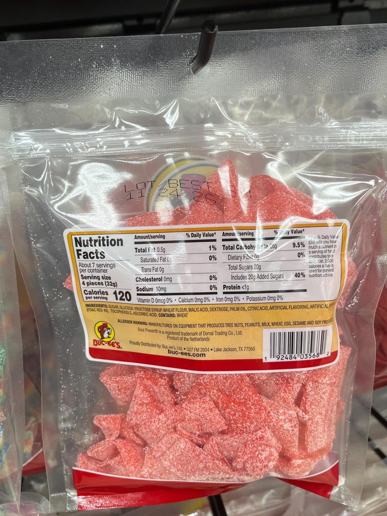 Buc-ee’s Sour Candy – Cherry, Watermelon, Strawberry, Cinnamon Juju ...