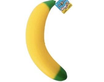 SQUISHY BANANA, Laffy Snacks, Sensory Banana Stress Reliever, Squeeze Banana, Viral Squishy Banana, Seen On TikTok, Length 17.5” + Stretchy