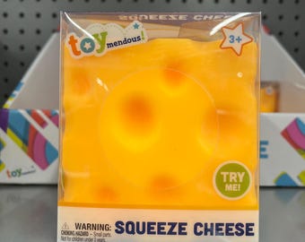 SQUISHY CHEESE, Toymendous Large Sensory Squishy Stress Relieving Cheese Figure, Squeeze Cheese, Viral Squishy Cheese, As Seen On TikTok