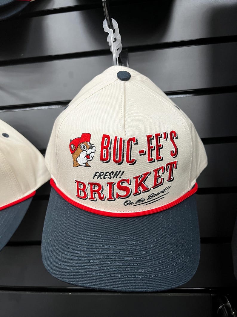 Buc-ee’s Hat, “Fresh Brisket On The Board”, Trucker Hat, Texas BBQ, Trucker Cap, Texas Gift, Valentines Gift, Gift for Him - Matching Tshirt
