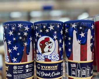 Buc-ee’s 4th July Tumbler, NEW!!, 250th Birthday Tumbler, American Flag Cup, 4th July Gift, Gift for her, Gift for him, 4 in 1 Drink Cooler
