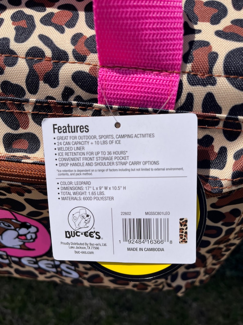 Buc-ee’s PINK LEOPARD COOLER, *Out of Stock since March - Won’t last long!!*, Leopard Print Collection, Limited, 24 Can Cooler, Gift for Her