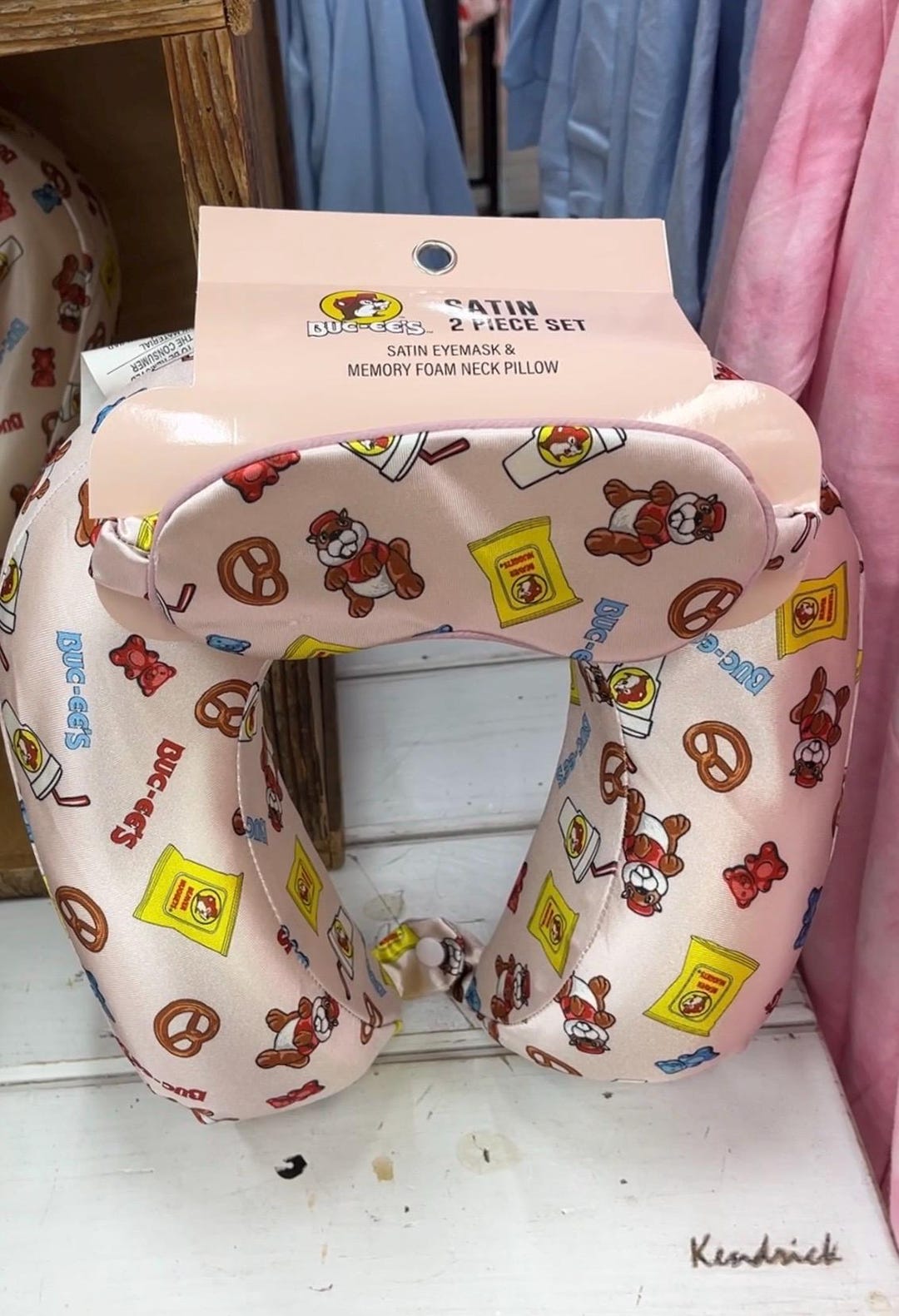 NEW Release Alert!! Buc-ee’s Pink Snacks 2025 Memory Foam Travel Pillow ...