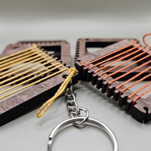 Weaving Keychains Mini Loom Keychains: Pre-warped DIY Weaving Kit - Etsy