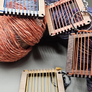 Weaving Keychains Mini Loom Keychains: Pre-warped DIY Weaving Kit - Etsy
