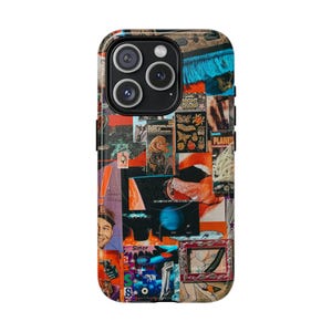 Vintage Collage Retro Art Magsafe iPhone Case Tough Magnetic iPhone Cover For iPhone 14, iPhone 15, iPhone 16, Plus Pro Ma