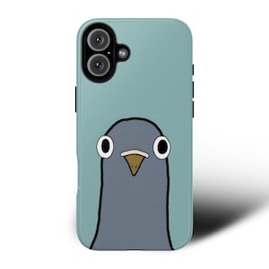 Custodia per telefono a forma di piccione stravagante / Cover a forma di animaletto per iPhone 16, 15, 14, 13 Pro Max, Plus, Samsung Galaxy S25, S24, S23 Ultra, Pixel 9, 8, 7 Pro