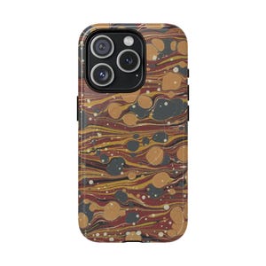 Artistic Marbled MagSafe iPhone Case: Tough Magnetic Cover