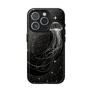 Jellyfish Phone Case Aesthetic Ocean magsafe Phone Cover, Clear Soft TPU, Cute Sea Life Gift, Marine Art Case for iPhone 16, 15, 14