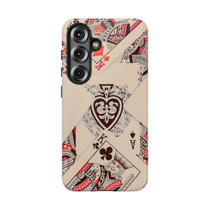 Spielkarten Design Handyhülle, Samsung Galaxy S20 S21 S22 S23 S24 S25 - Hard Shell Cover, Geschenk für Gamer, Valentinstag, Stylish