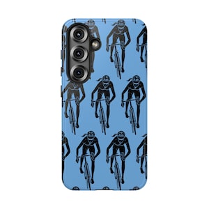 Cycling Phone Case for Samsung Galaxy S20 S21 S22 S23 S24 S25 Plus Ultra - Bicycle Rider Pattern, Bike Racing Gift, Cyclist Sports Case