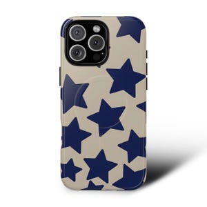 Capa para iPhone Navy Star: compatível com MagSafe, acabamento brilhante