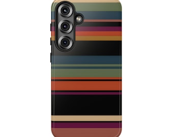 Vintage Retro gestreifte robuste Handyhülle, Samsung Galaxy S25 Hülle, Samsung Galaxy S23 fe Hülle, Galaxy S23 Hülle, Galaxy S22 Hülle, Alle Modelle, Geschenk