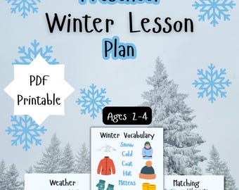 Winter Lesson Plan for Toddlers (Ages 2–4) | Arctic Animals, Hibernation, Weather & Crafts | Printable Preschool Activity Pack