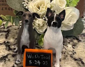 Personalized dog wedding cake toppers,Pets Birthday,cat caketopper Miniature, Anniversary pet,pets caketopper,christmas topper souvenir