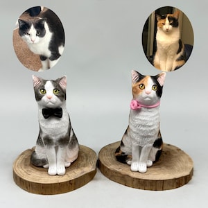 Personalized cat wedding cake toppers,Cat sculpture,Custom Pet CakeToppers,Pet Birthday gifts,Cat memorial,Dog Statues,custom Cat Figurines