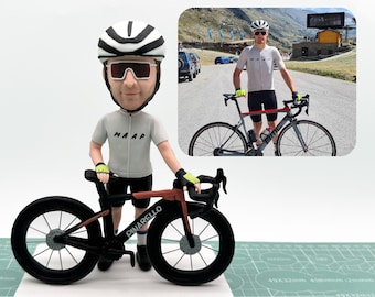 Personalized riding bobbleheads,bicycle bobbleheads,outdoor cycling lover gifts,boyfriend birthday gifts,bicycle sculptures,Christmas gifts.