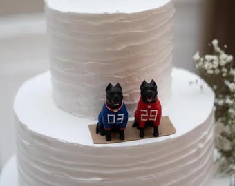 Personalized dog wedding cake toppers,custom dog figurines,Puppy Image Weddings,3D dog statues,Dog/Cat birthday gifts,pet anniversary gifts.