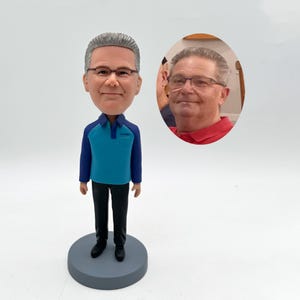Personalized bobblehead doll, custom father 3D statue, bobble head doll birthday gift, anniversary Christmas gift, gifts for family members