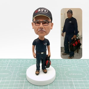 Figurines personnalisées, Figurines personnalisées Grand-père, Figurines personnalisées pour mari, Fabriquer la vôtre, Cadeaux de Noël, Statue 3D