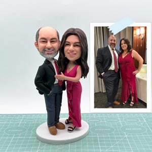 Personalized Wedding cake toppers,Custom Couple Bobbleheads,Wedding Anniversary Gift,Unique Christmas Gifts For Couple,Gifts for Best Friend
