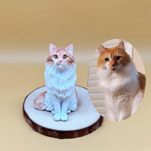 Personalized cat wedding cake toppers,custom Cat Figurines,Cat sculpture,Custom Pet CakeToppers,Pet Birthday gifts,Cat memorial,Dog Statues.
