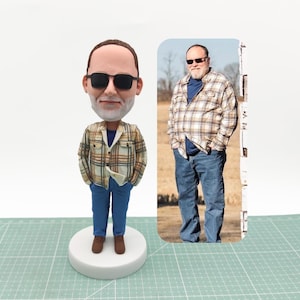 Custom Bobbleheads, Custom Grandfather Bobblehead, Custom Bobblehead For Boss, Make Your Own Bobble Head, Custom Father Action Figure