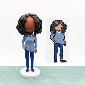 Customized female bobblehead dolls, customized anime character sculptures, personal image 3D materialization, birthday gifts,Christmas gifts
