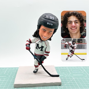 Custom field hockey player bobbleheads, 3D statues, bobbleheads, personalized birthday gifts, Christmas gifts, athlete gifts