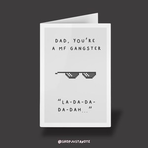 Papa, du bist ein MF Gangster, lustige Popkultur-Vatertags- oder Geburtstagskarte, lustiges & cooles Geschenk für Papa
