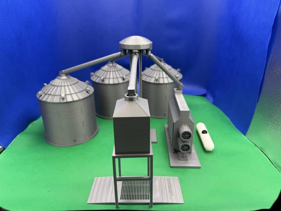Toy Grain Bin Set: Farm Playset with Dryer