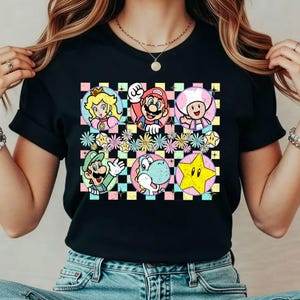 Retro Super Mario Shirt,Mario Family Shirt,Super Mario Matching Tee,Mario and Friends Shirts, Super Mario Birthday Party Tee