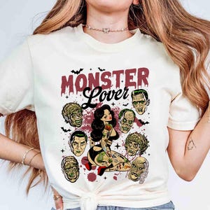 The Lovers Monster Frankenstein Halloween Shirt, Halloween Day Shirt, Spooky Halloween, Horror Tee, Bride Of Frank Shirt