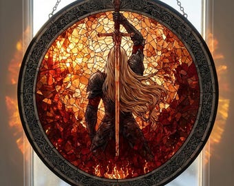 Aelin Throne of Glass Suncatcher, Fantasy Bookshelf Insert Decor Gift, Bookish Gift