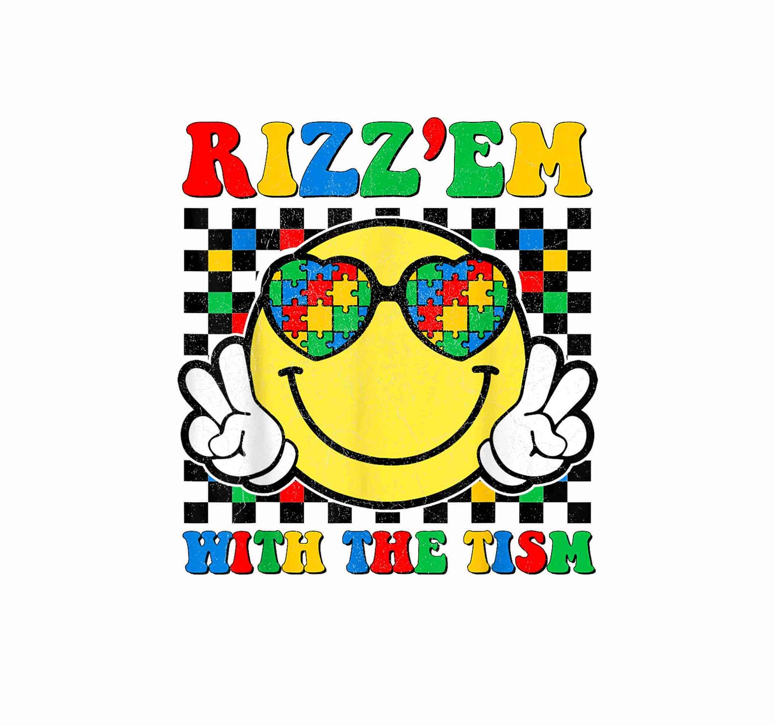 Rizz Em With the Tism Funny Autism Awareness Png, Autism Mama Png ...