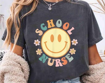 School Nurse Shirt, Smile School Nurse Shirt, Elementary School Nurse Shirt, Nurse Appreciation Gifts,Back to School, 1stDay of school