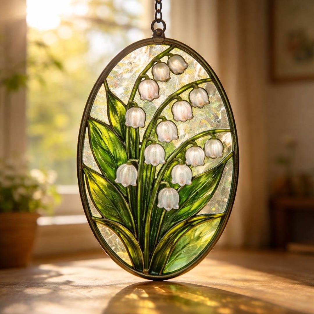 Lily of the Valley ACRYLIC Suncatcher, Gift for Flower Lover, Window ...