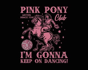 Pink Pony Club PNG, Cowgirl Horse Design, Western Sublimation Art, Country Girl, Rodeo Digital Download, Horse Girl PNG, Western Pink Art