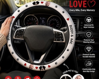 Personalized Car Steering Wheel Cover: Personalized Family Gift