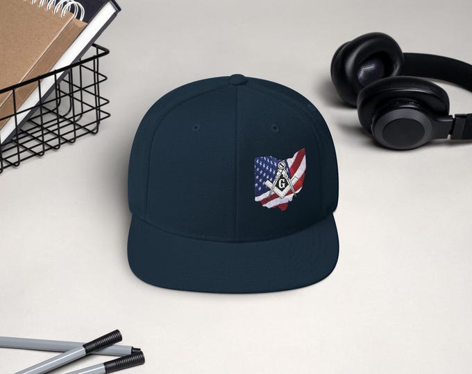Masonic Embroidered Hat: Structured Snapback Cap