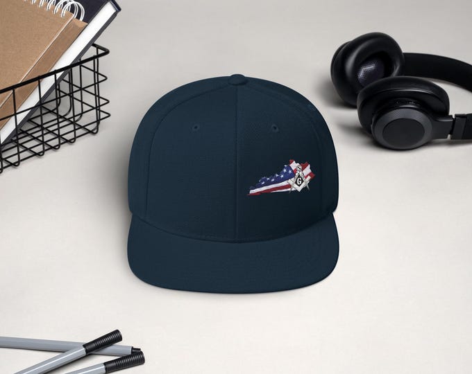 Masonic Hat: Embroidered Acrylic-Wool Blend Snapback