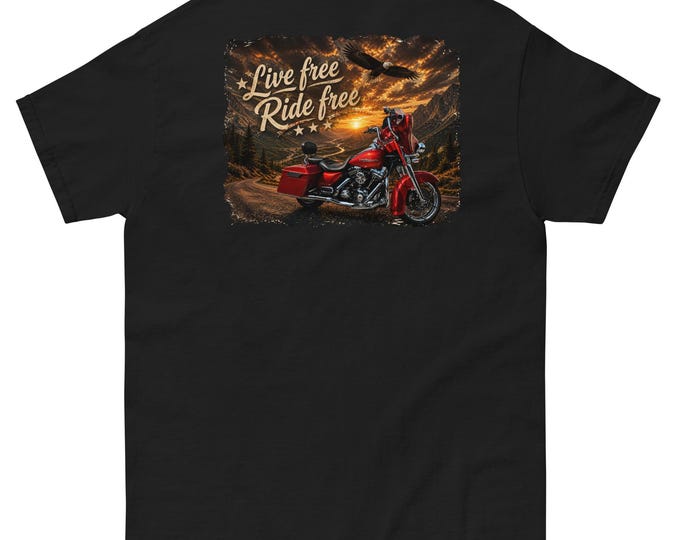 Live Free Ride Free – Premium Biker Tee